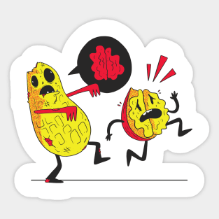 Zombie Peanut Sticker